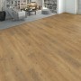 Living by Haro Laminat 7 mm Eiche Lombardia im Wohnraum verlegt.