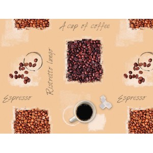 d-c-fix Tischdecke Espresso, runde Wachstuchdecke mit Kaffeemotiv, Ø 140 cm.