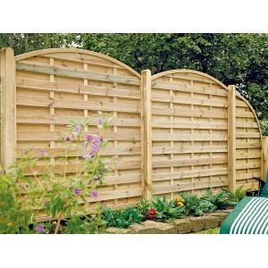 Grüner T&J Sichtschutzzaun Maxi-Bogen, 180x180/160 cm, aus kesseldruckimprägniertem Holz.