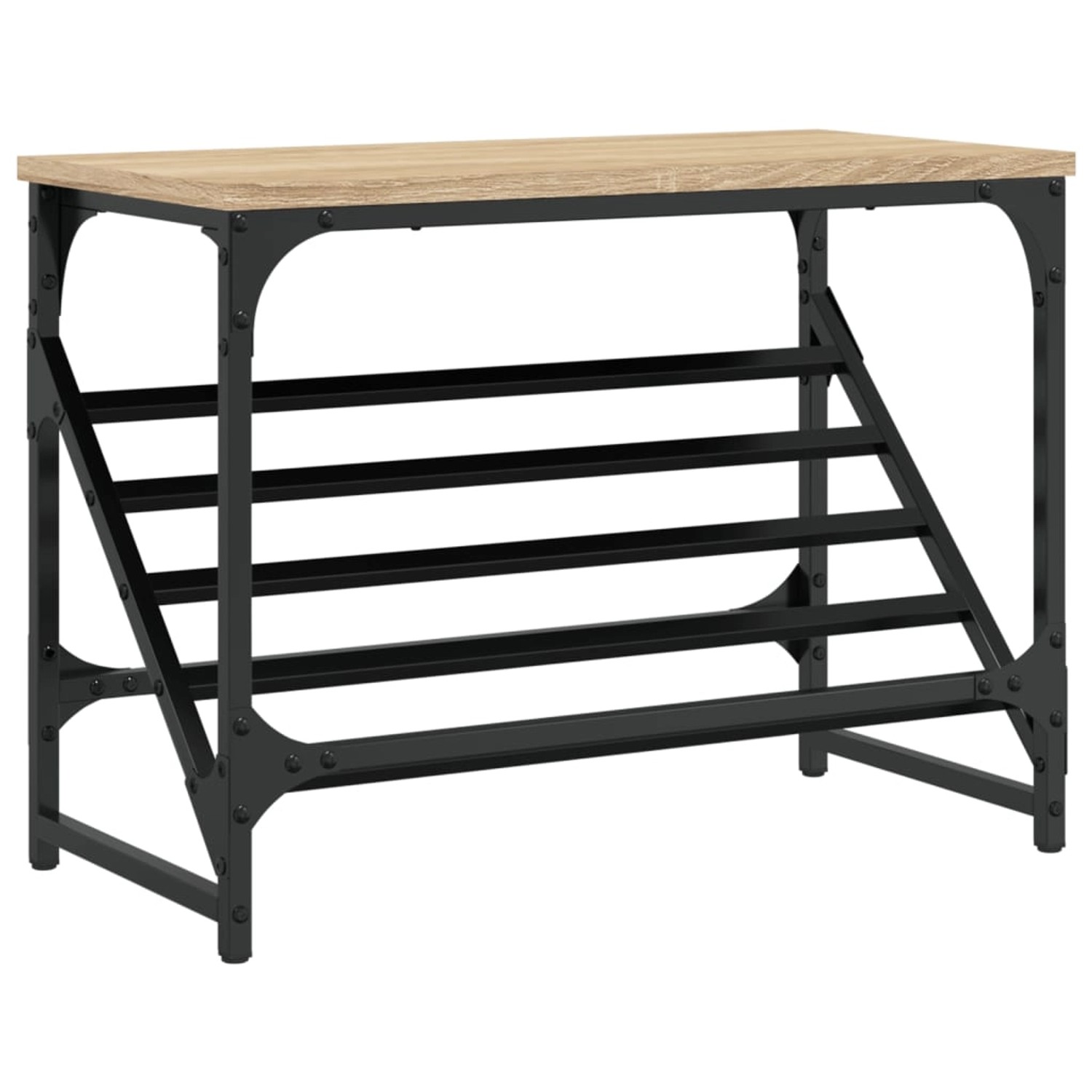 vidaXL Schuhregal Sonoma-Eiche 60x30x45 cm Holzwerkstoff 833414 günstig online kaufen