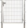 Einzeltor für Doppelstabmattenzaun Verzinkt 140 cm x 100 cm
