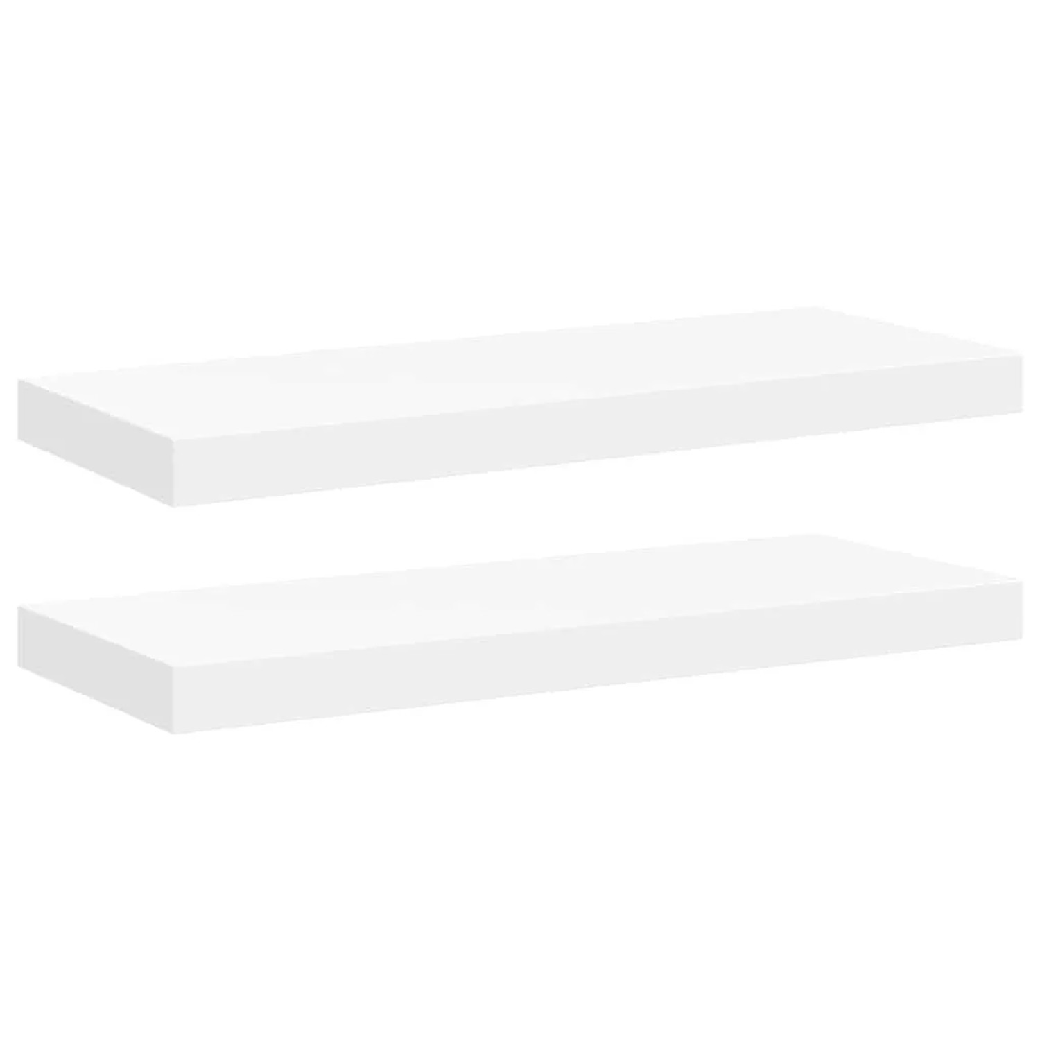 vidaXL Schwebende Wandregale 2 Stk Weiß 60x23,5x3,8cm MDF 323812