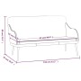 vidaXL Sitzbank Weinrot 110x76x80 cm Kunstleder 351434_8