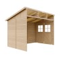 Timbela Gartenhaus M339, 6m², Holz, ohne Seitenwand und Boden. Anbau-Gerätehaus mit Doppeltür.