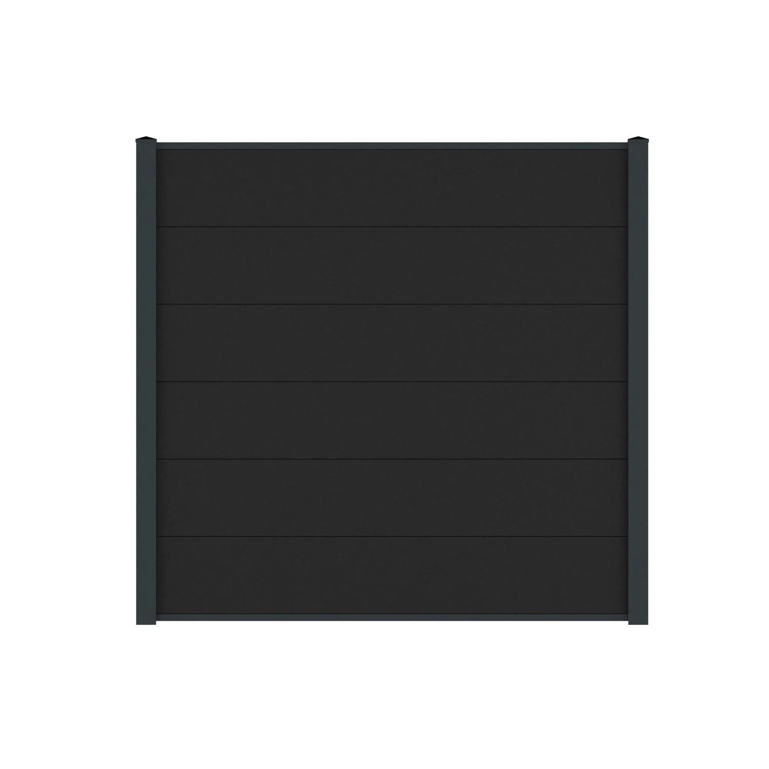 Vidual WPC-Sichtschutzzaun Comp-co 280 zum Aufdübeln 1,8 m x 17,83 m Anthrazit