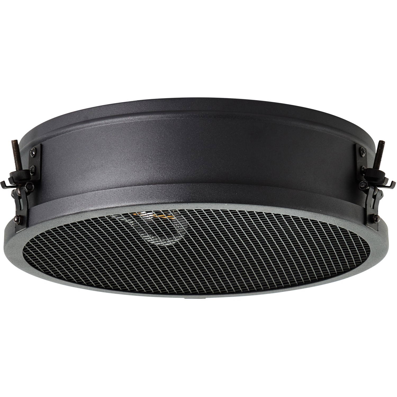 Schwarze Brilliant Deckenleuchte Zois Ø 34 cm im Industrial Look mit Korund-Details.