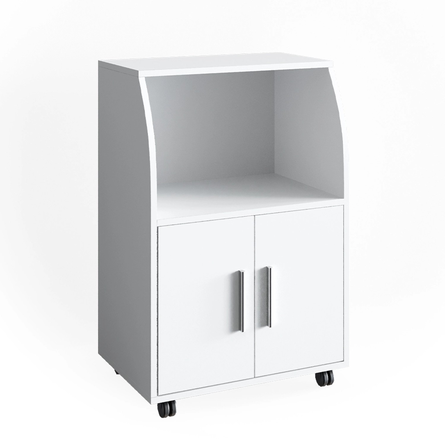 Vicco Rollcontainer Elio Rollbare Küchen-Minibar Weiß 55x83 cm