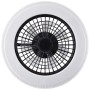 LED-Deckenleuchte Badria mit Ventilator, schwarz, Ø 49 cm. Deckenlampe mit integriertem Ventilator.