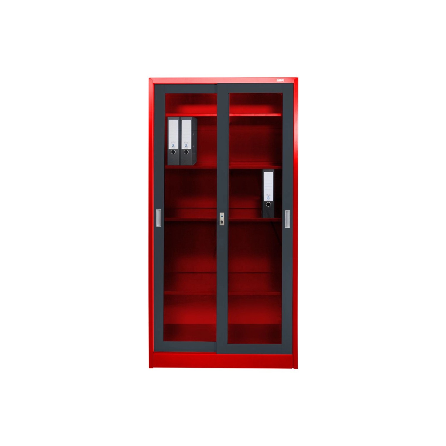Jet-Line Stahlschrank St Petersburg in Anthrazit-Rot 90 x 40 x 185 cm Absch günstig online kaufen