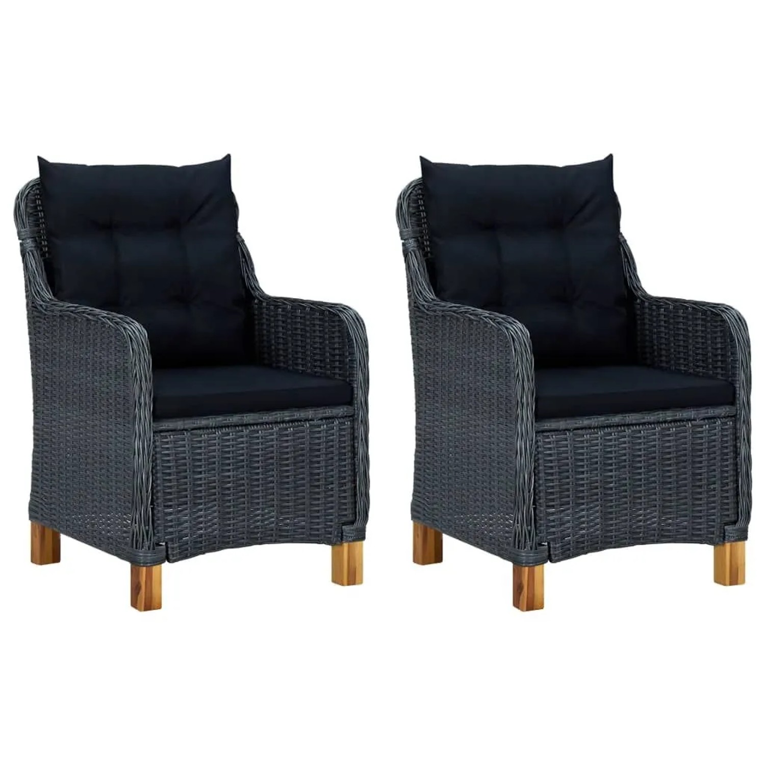 Furnicato Gartenstuhl Outdoor Dunkelgrau 62 X 65 X 92 Cm