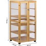 Dobar Anzuchtschrank Dome, großes Indoor Gewächshaus aus FSC®-Kiefernholz mit Polycarbonat-Wänden.