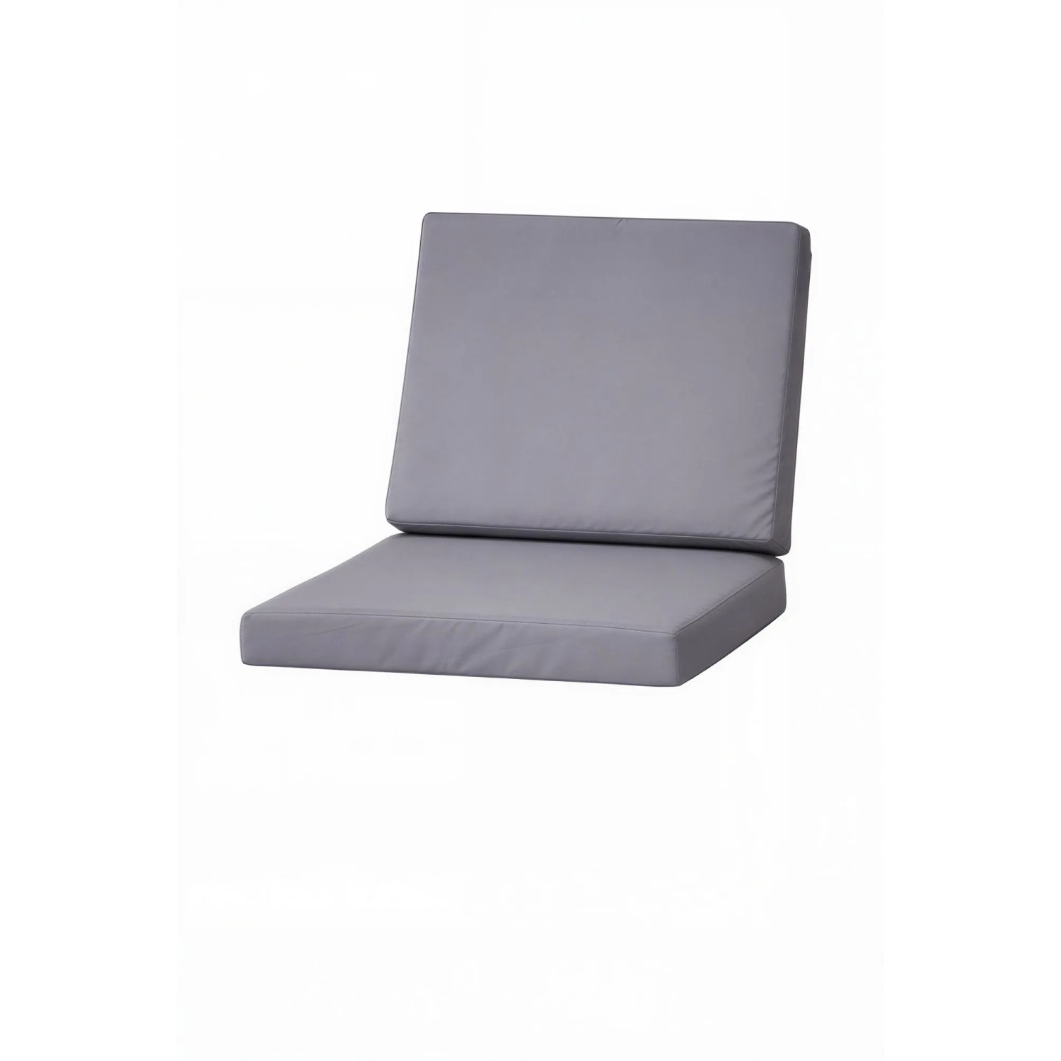 Setgarden Flat 4er Set Sitzkissen für Polyrattan Sessel 50x52x7 Sitz + 50x56 cm Rückenlehne 1tlg Grau