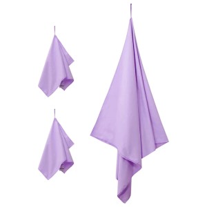 vidaXL Sporthandtuch Set 3-Tlg Lila Polyester und Polyamid 42011504