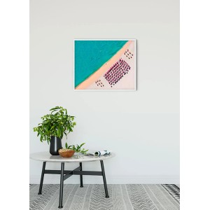 Komar Wandbild South Beach, 70x50 cm, mit Luftaufnahme von Strand und Meer.