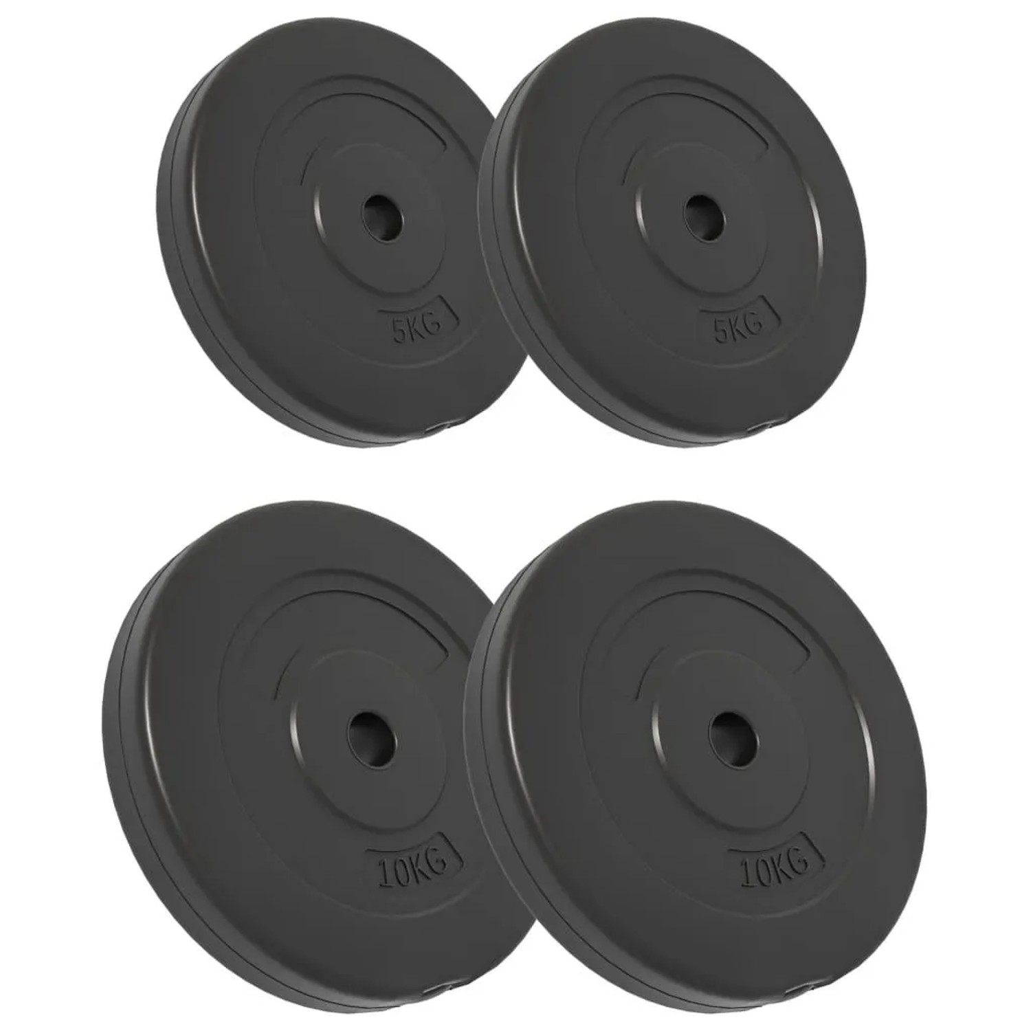 vidaXL Hantelscheiben 4 Stk 30 kg Zement 93597