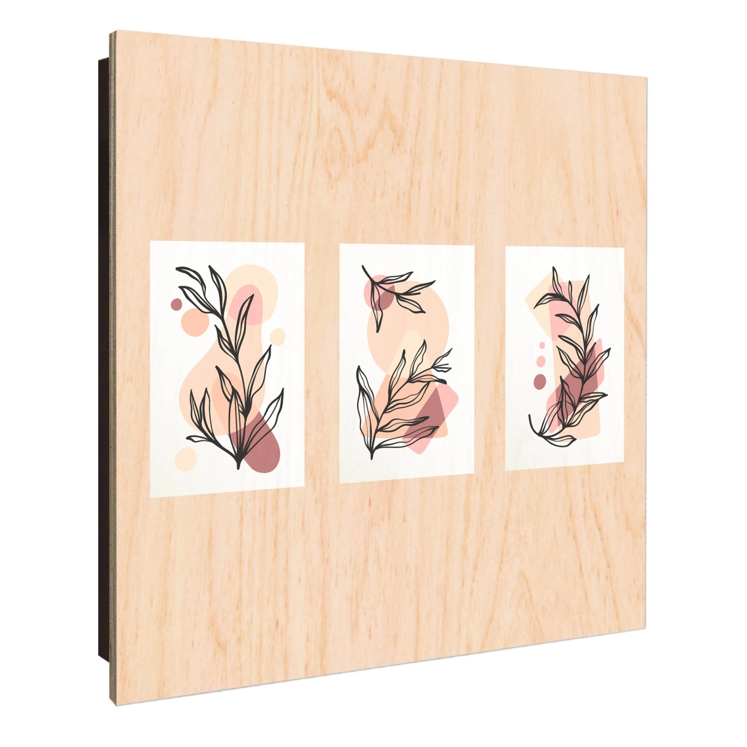 Banjado Schlüsselkasten Holz 30x30cm Schwarz Scharnier Rechts 50 Haken Desi günstig online kaufen