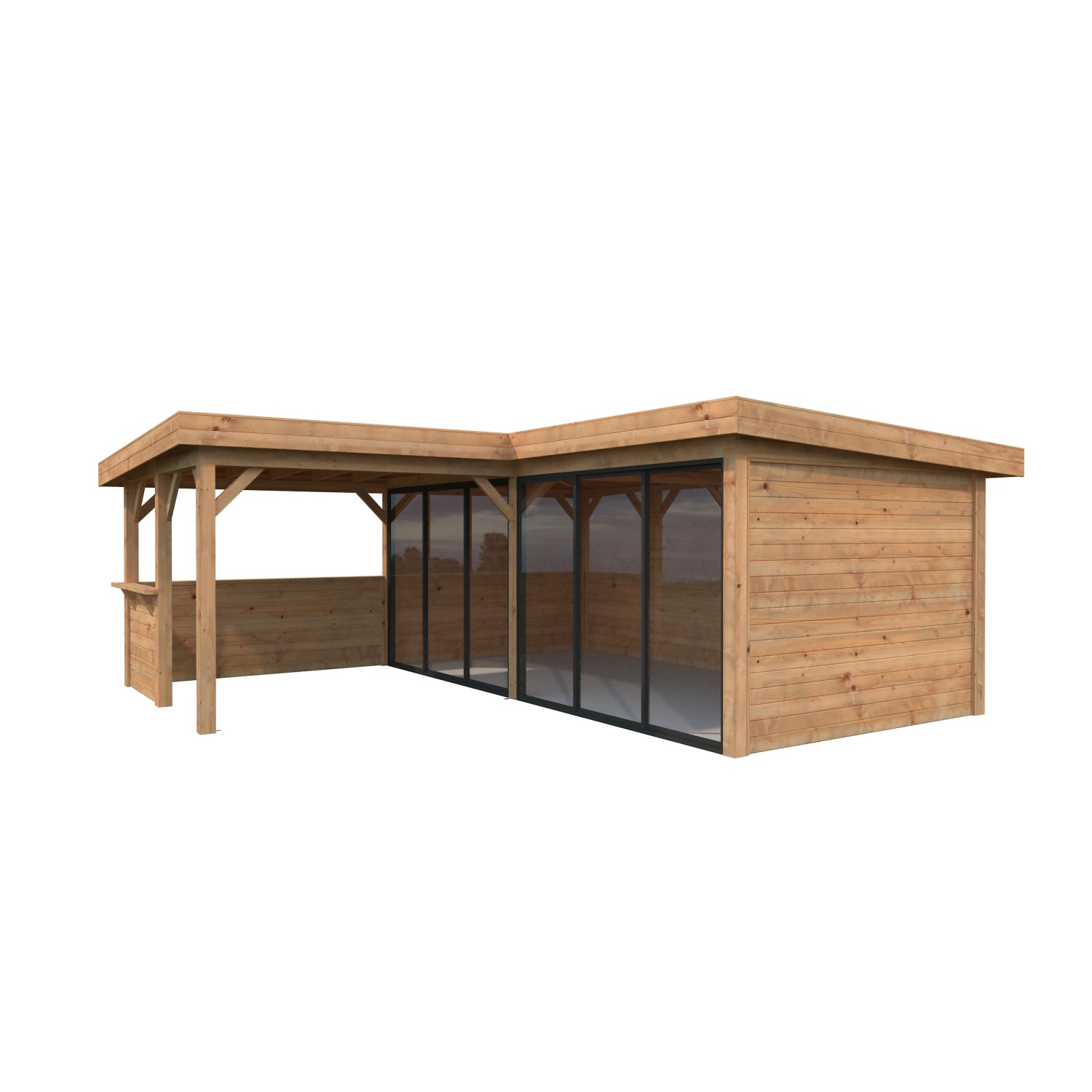 Palmako Pavillon Lenna Set 422 Slide Braun Tauchgrundiert 588 cm x 588 cm F günstig online kaufen