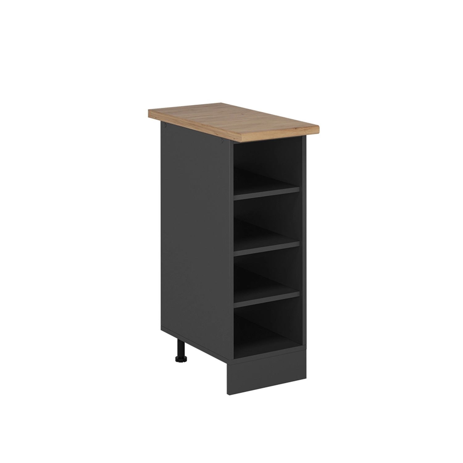Vicco Küchenregal R-Line Offener Küchenschrank Anthrazit 30 cm AP Eiche günstig online kaufen