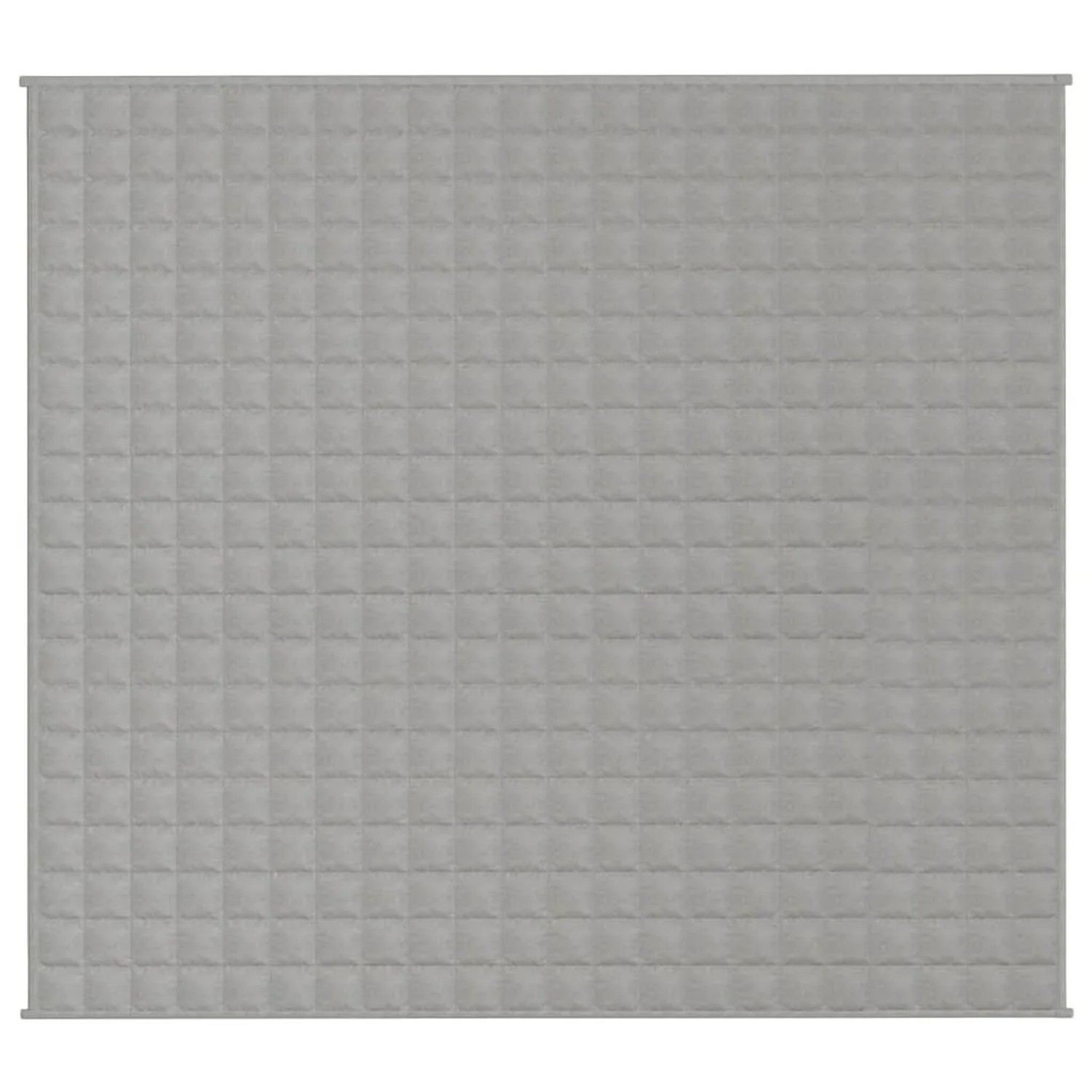 Graue vidaXL Gewichtsdecke (200x220 cm, 13 kg) mit quadratischer Steppung.