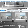 Aica Sanitär Badspiegel 120x70 cm mit LED-Beleuchtung, Drehknopf und Dimmfunktion.