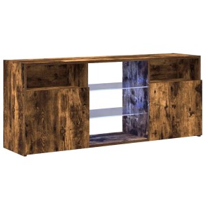 vidaXL TV-Schrank mit LED-Leuchten Räuchereiche 120x30x50 cm 815714