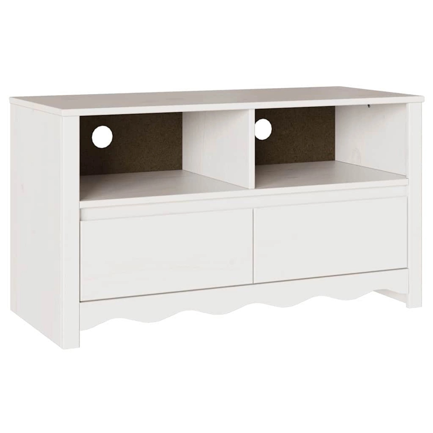 vidaXL TV-Schrank Drammen Weiß 99 x 43 x 55 cm Massivholz Kiefer 42003043 günstig online kaufen