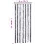 vidaXL Insektenschutz-Vorhang Grau und Weiß 90x220 cm Chenille 241224_7