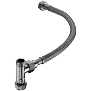 Schell Anschlussset für Eckventil-Thermostat, 17,2 mm (3/8), bestehend aus T-Stück und flexiblem Schlauch.