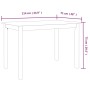 Weißer vidaXL Esstisch (114x71x75 cm) aus massivem Gummiholz, ideal für Esszimmer und Küche.
