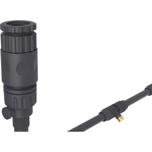 LUX-TOOLS Wassernebler-Set mit Düsen und Klettstreifen zur Befestigung an Sonnenschirm, Balkon oder Veranda.
