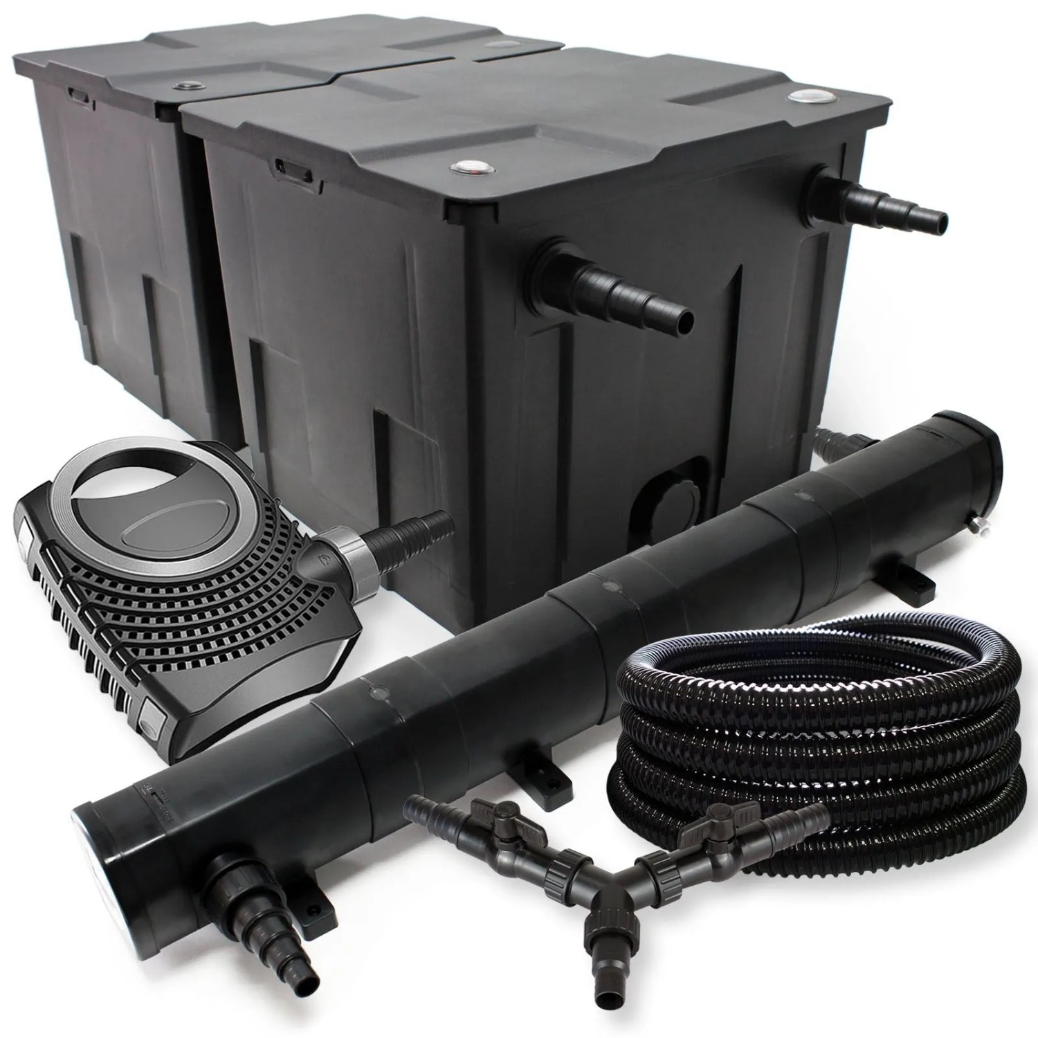 Sunsun Filter Set 60000L Teich 72W Teichklärer Neo10000 80W Pumpe 25M Schlauch