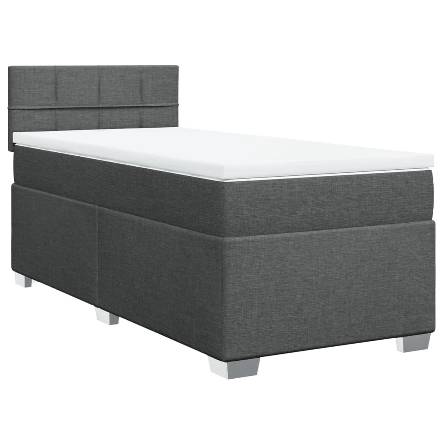 vidaXL Boxspringbett mit Matratze Dunkelgrau 90x190 cm Stoff2097781 günstig online kaufen