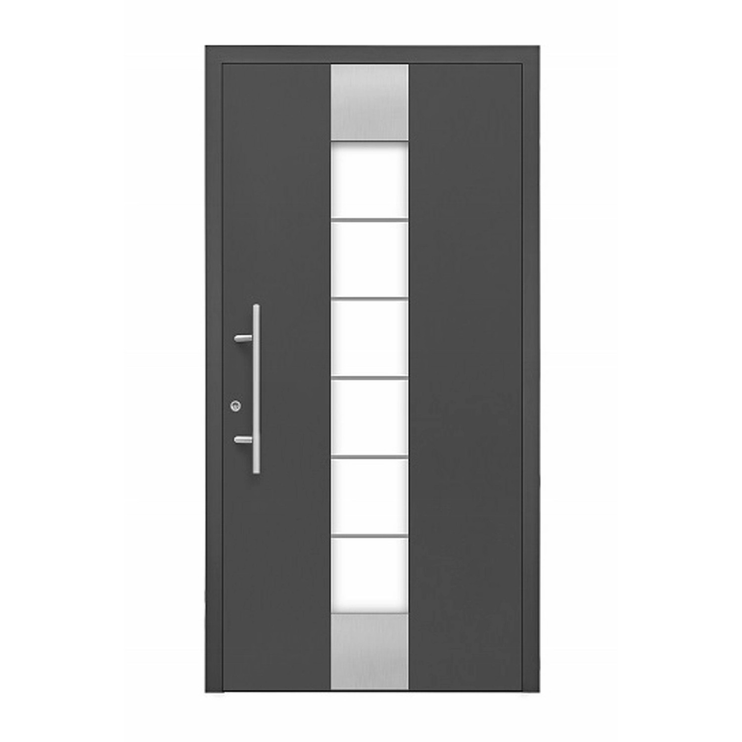 Aluminium-Haustür Moderno M310/P 110 x 210 cm Anthrazit Metallic Anschlag Links