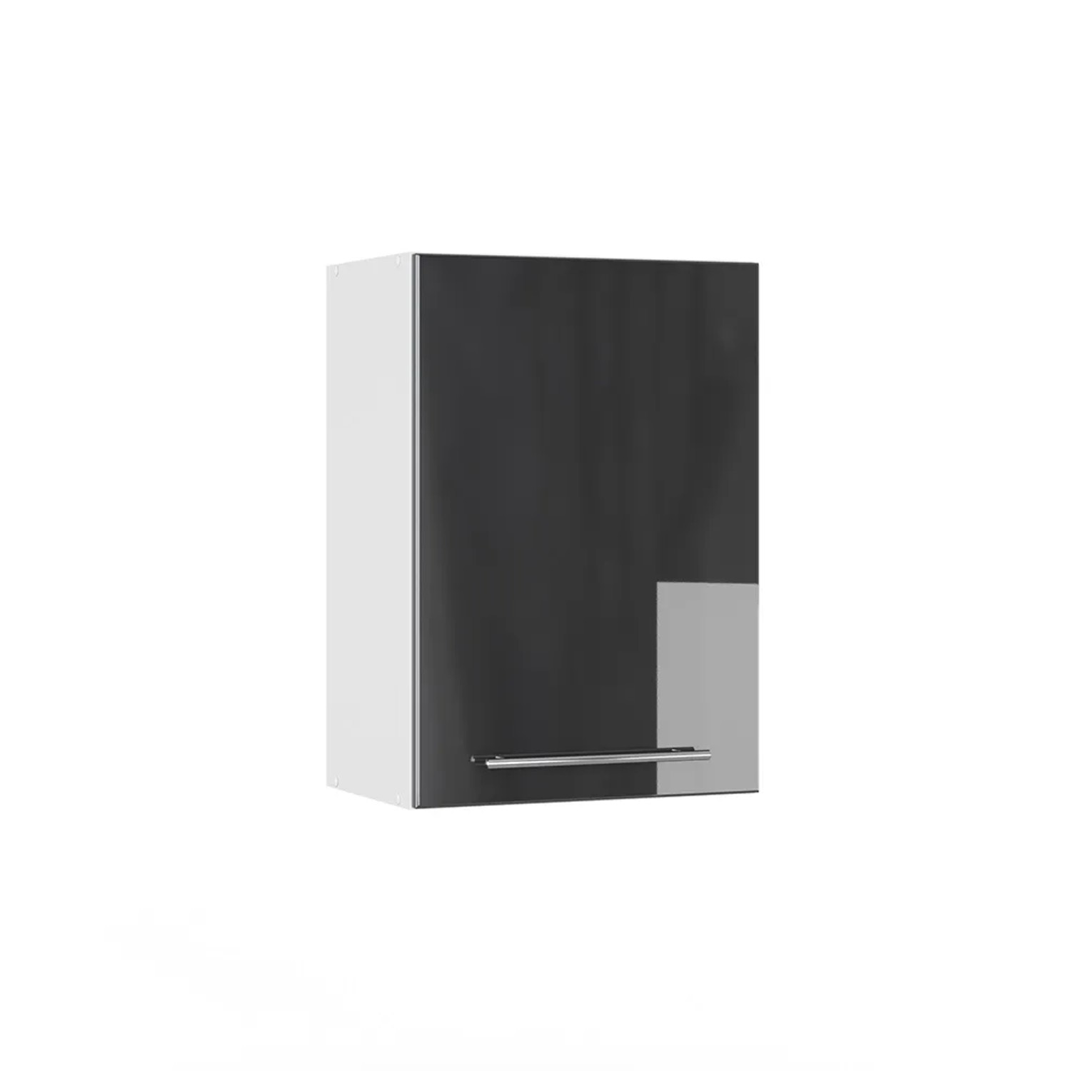 Vicco Badschrank Fame-Line Anthrazit Hochglanz/Weiß 50 x 72 cm