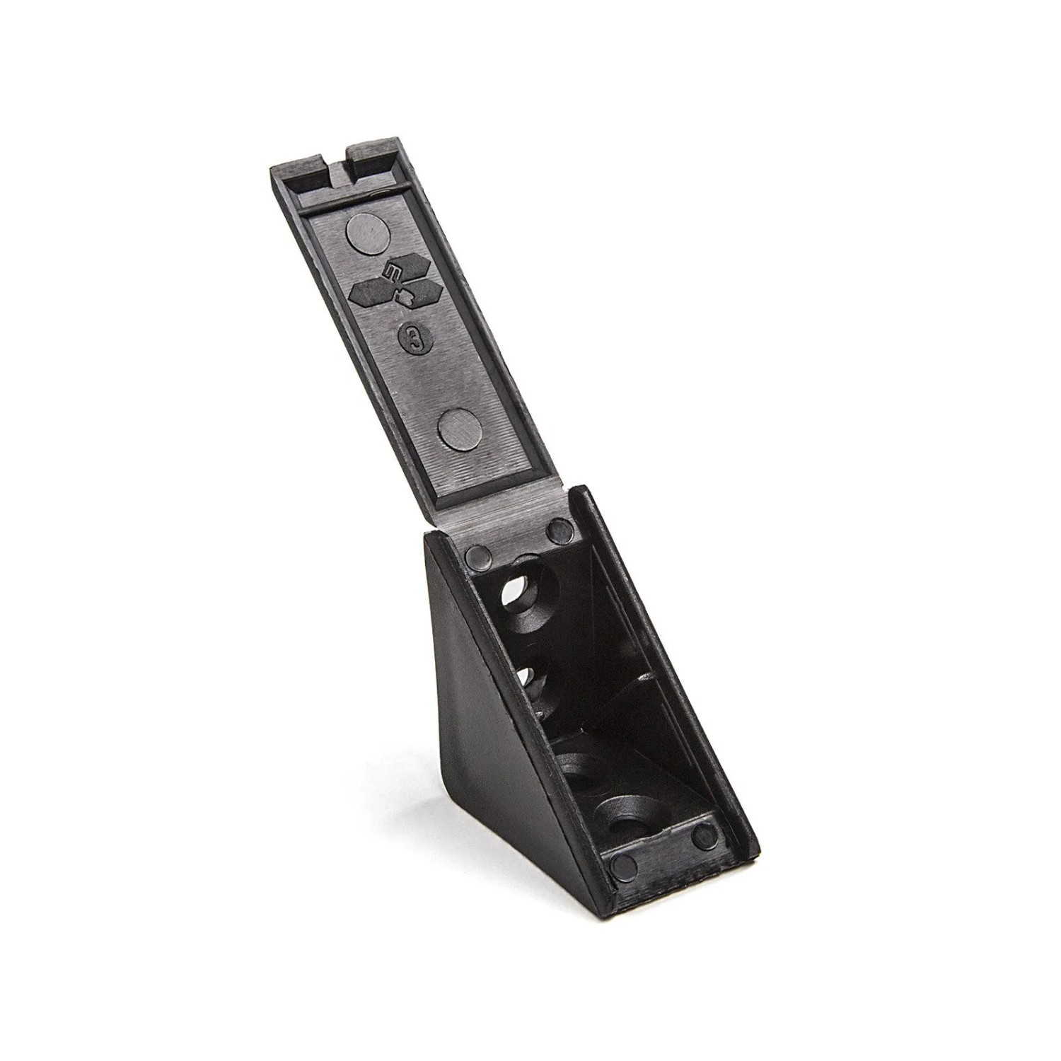 SOTECH 100 Stück Korpusverbinder 31 x 31 x 20 mm mit Klappdeckel Schwarz