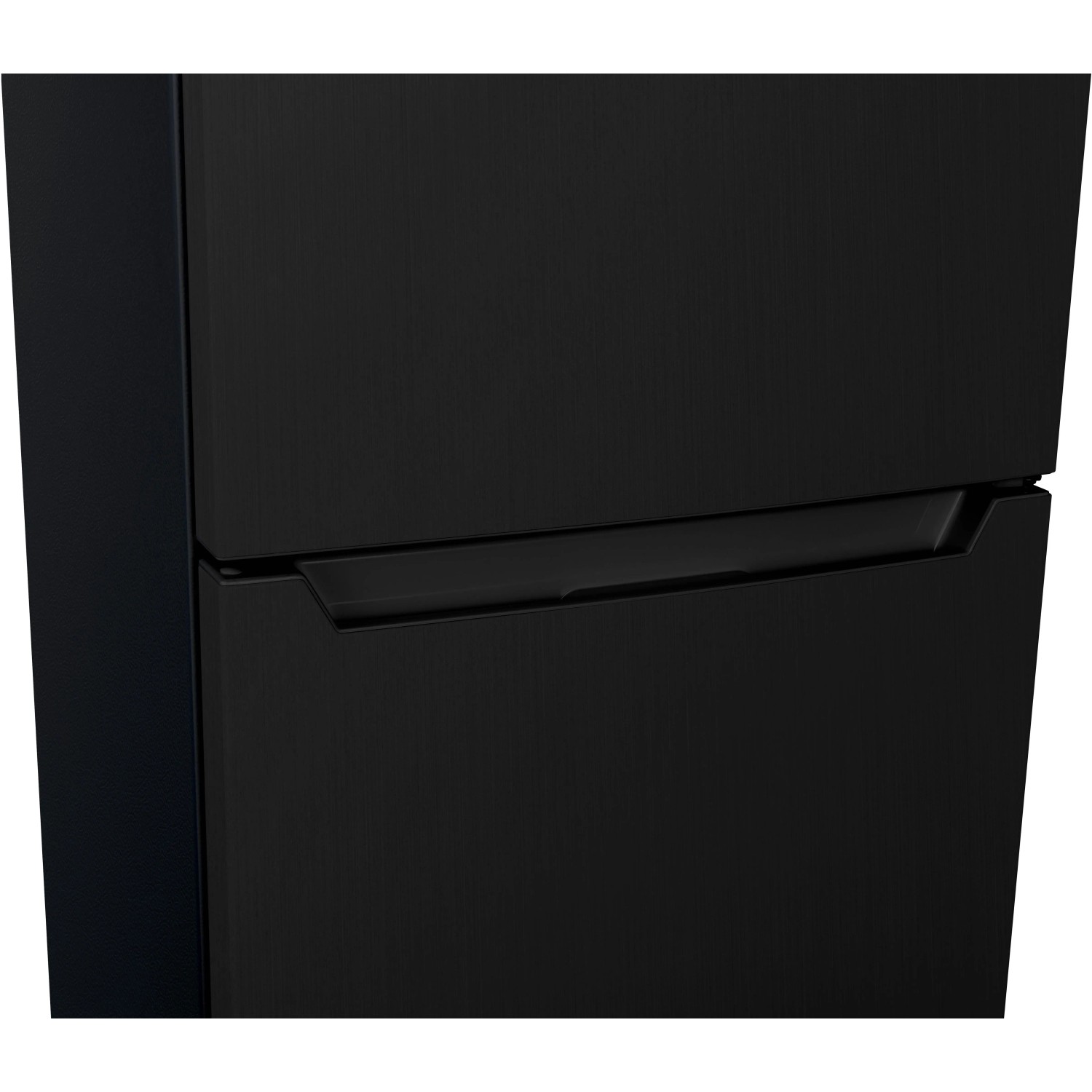 Respekta Kühl-Gefrierkombination Savo Black Steel, Detailansicht der Tür.