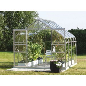 Vitavia Gewächshaus Diana 6700 mit Alu-Rahmen und ESG-Glas, 6,7 m² Fläche.