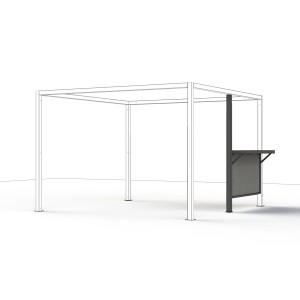 Siena Garden Tresen Schattenmanufaktur mit anthrazitfarbenem Aluminiumrahmen und Ranotex-Verblendung.