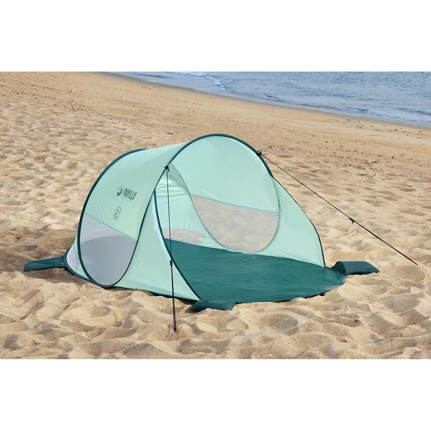 Pavillo Strandmuschel Beach Quick 2 Tent, türkis/grün, für 2 Personen, Pop-Up Funktion.