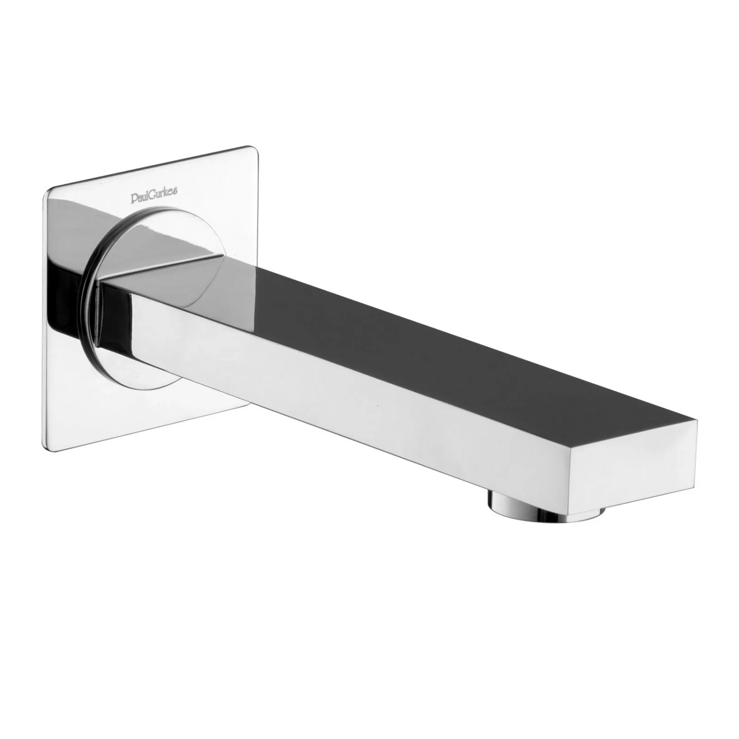 PaulGurkes Wanneneinlauf Wasserauslauf Eckig Chrom 15cm