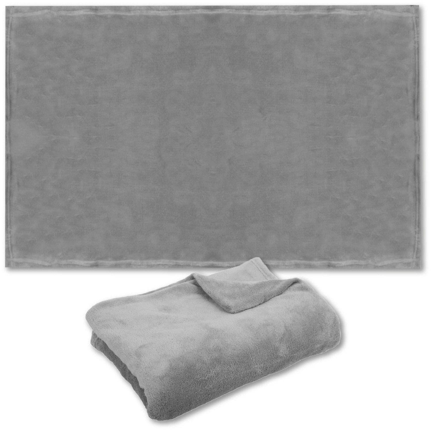 Hellgraue Bestlivings Tierdecke/Katzendecke aus Mikrofaser, 90x140 cm, für Katzen-Schmusekissen & Rascheldecken.