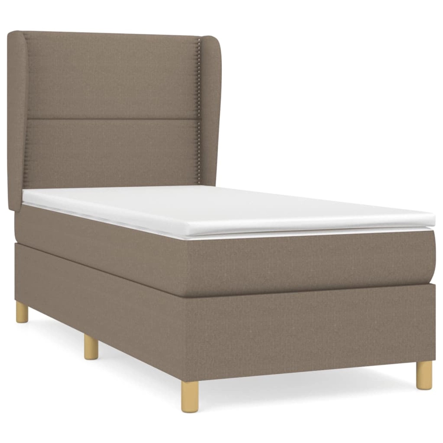 vidaXL Boxspringbett mit Matratze Taupe 90x200 cm Stoff1372851 günstig online kaufen