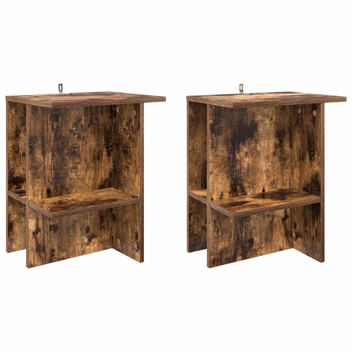 vidaXL Couchtisch 2 Stk Geräucherte Eiche 40 x 30 x 49 cm 8001072