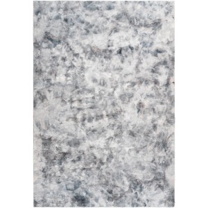 Hochflorteppich Lalee Bolero 500 Silver, 80x150 cm, mit Batik-Muster und weichem Flor.