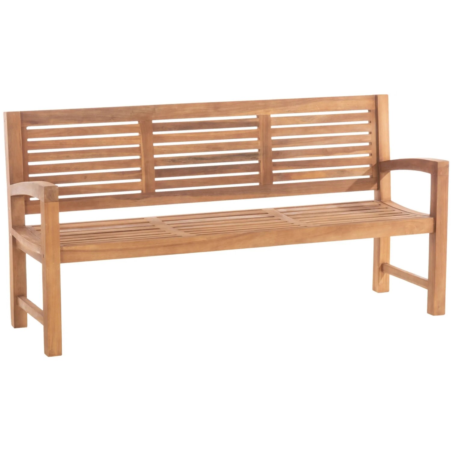 DELUKE Gartenbank Teakbank DAGAD Holz Teak 180x59x92cm Holzbank 180cm Bank Mit Lehne Wetterfest Bank Garten Terrasse