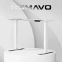 HOMAVO Schreibtischgestell, höhenverstellbar, weiß, mit Motor für stufenlose Verstellung.