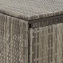 Graue vidaXL Mülltonnenbox für 2 Tonnen aus Poly Rattan, Detailansicht.