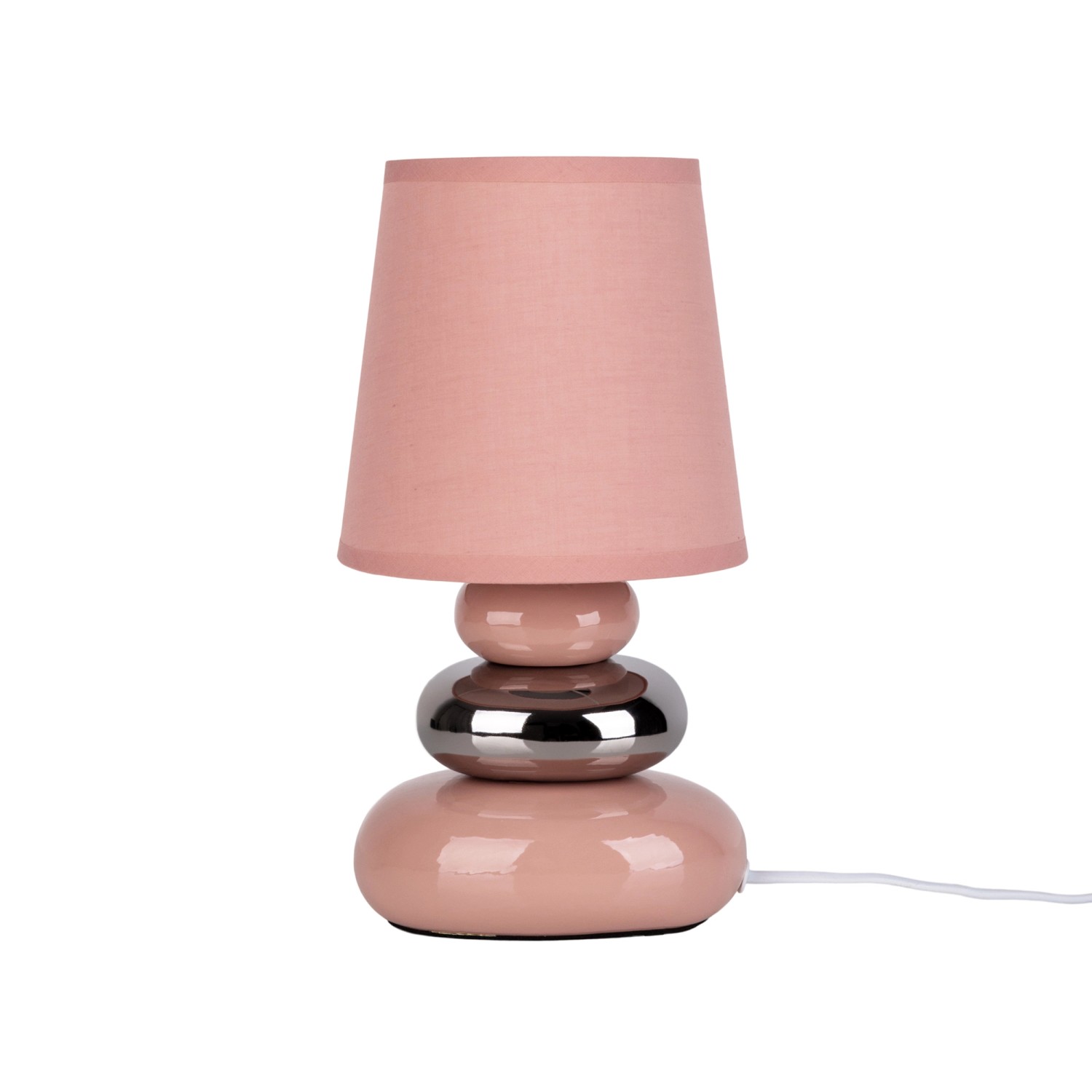 Näve Keramik-Tischleuchte Stoney Rosé Lachs Ø 16 cm x 31 cm günstig online kaufen