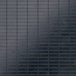 Graue Mosaikfliese aus Rohstahl, gewalzte Oberfläche, Cabin-RS Design.