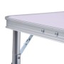 vidaXL Klappbarer Campingtisch Weiß Aluminium 60x45 cm 48178_7